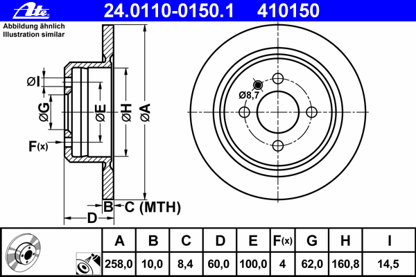 Tarcza hamulcowa tylna do BMW 3 (E21)