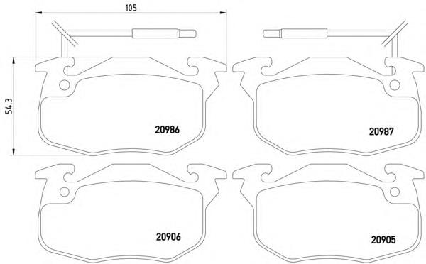 8DB355018-961 HELLA klocki hamulcowe przednie tarczowe