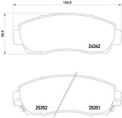 Do koszyka 45022T0AA00 Honda Klocki hamulcowe przednie tarczowe
