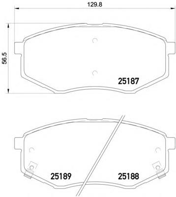 Klocki hamulcowe przednie tarczowe Hyundai/Kia 581011KA00 cena, od 24,83 USD