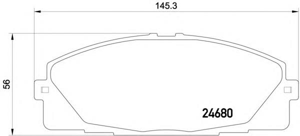 Klocki hamulcowe przednie tarczowe Toyota 0446526421 cena, od 34,45 USD