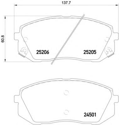 Klocki hamulcowe przednie tarczowe Hyundai/Kia 581013RA60 cena, od 25,15 USD