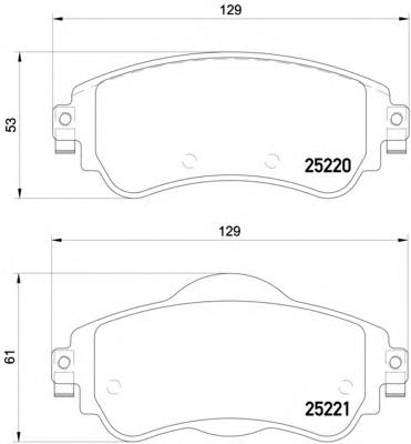 Klocki hamulcowe przednie tarczowe Peugeot/Citroen 00004254A9 cena, od 24,57 USD