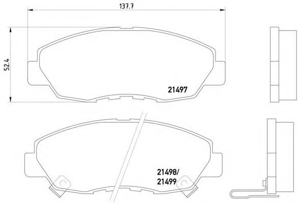 Klocki hamulcowe przednie tarczowe Honda 45022SM4A00