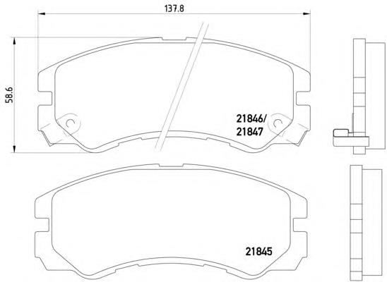 897206869 Isuzu Klocki hamulcowe przednie tarczowe