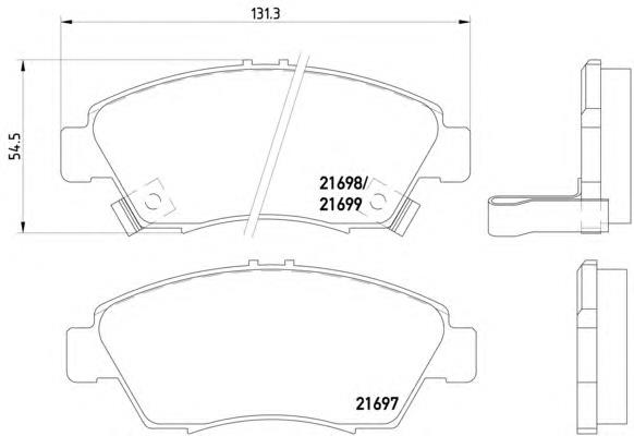 Do koszyka 45022S07408 Honda Klocki hamulcowe przednie tarczowe