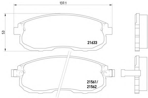 Klocki hamulcowe przednie tarczowe Nissan/Infiniti 410602Y990