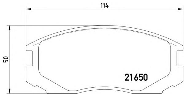 Klocki hamulcowe przednie tarczowe MB950555 Mitsubishi