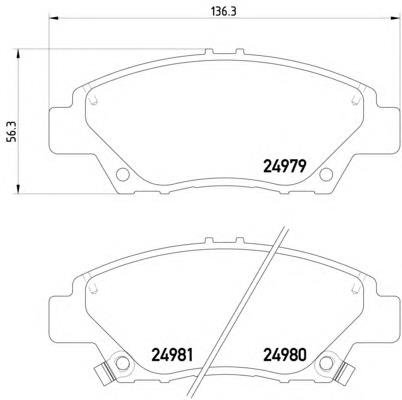 Do koszyka 45022TF2J00 Honda Klocki hamulcowe przednie tarczowe