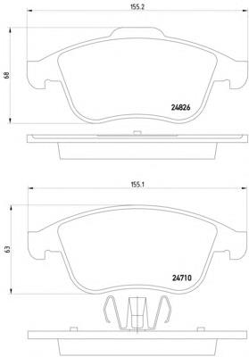 Klocki hamulcowe przednie tarczowe Renault (RVI) 440608746R