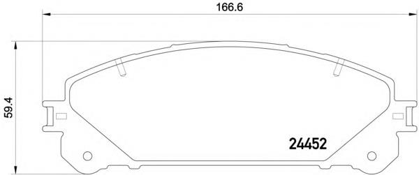 Do koszyka 0446548220 Toyota Klocki hamulcowe przednie tarczowe