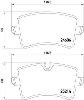 8DB 355 016-061 HELLA okładziny (klocki do hamulców tarczowych tylne)