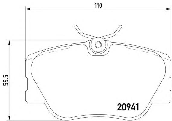 8DB355017-601 HELLA klocki hamulcowe przednie tarczowe