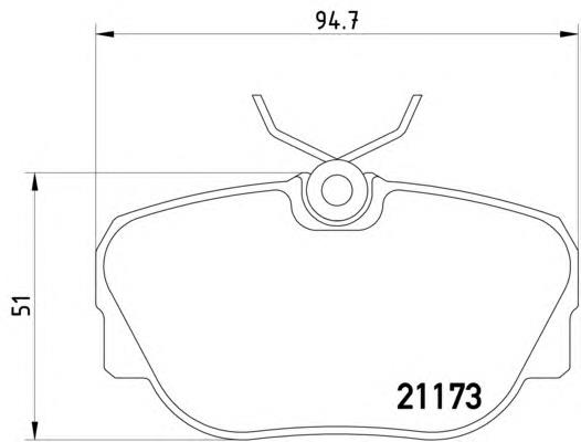 Klocki hamulcowe przednie tarczowe BMW 34111161347