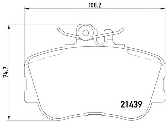 Klocki hamulcowe przednie tarczowe Mercedes A0054200320