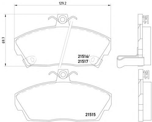 GBP90324AF Rover Klocki hamulcowe przednie tarczowe