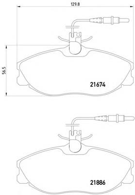 Do koszyka 425132 Peugeot/Citroen Klocki hamulcowe przednie tarczowe