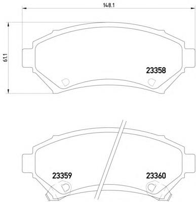 Klocki hamulcowe przednie tarczowe 1605067 Opel