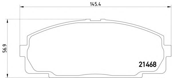 Do koszyka 0446525060 Toyota Klocki hamulcowe przednie tarczowe