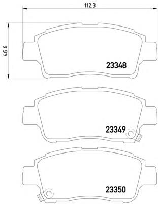 Klocki hamulcowe przednie tarczowe 446552140 Toyota