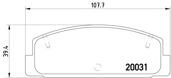 Okładziny (klocki) do hamulców tarczowych tylne Mazda GJYB2643ZA cena, od 8,67 USD