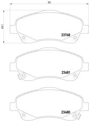 Do koszyka 0446505170 Toyota Klocki hamulcowe przednie tarczowe