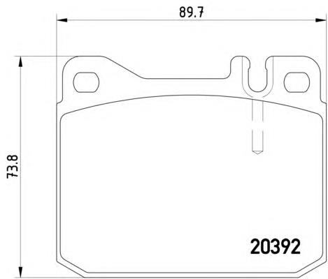 Klocki hamulcowe przednie tarczowe Mercedes A0034203620 cena, od 18,80 USD