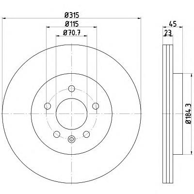 Tarcza hamulcowa tylna Blue Print ADW194324 cena, od 71,22 USD