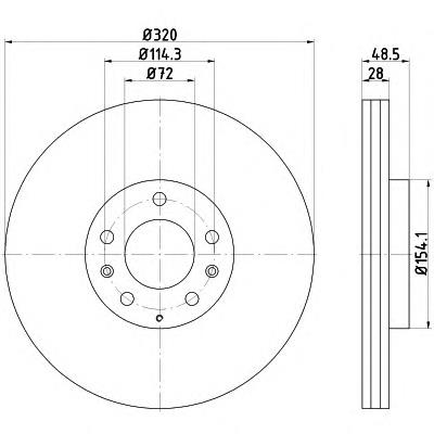 8DD355118201 HELLA tarcza hamulcowa przednia