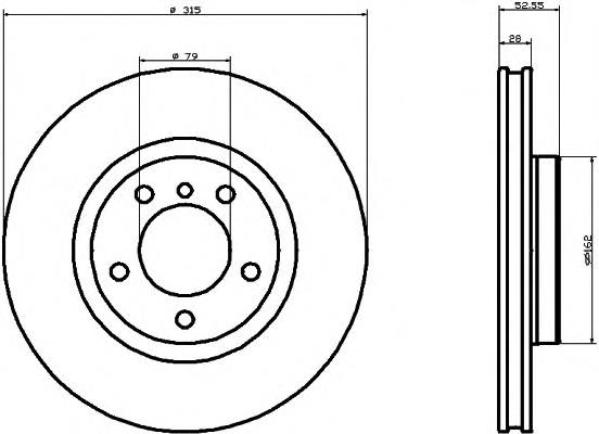 Tarcza hamulcowa przednia BMW 34112227737 cena, od 99,08 USD