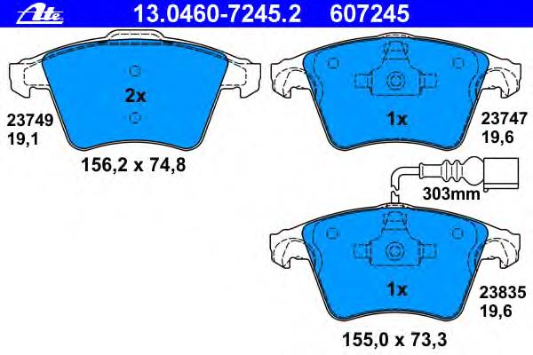 Klocki hamulcowe przednie tarczowe VALEO 302287 cena, od 64,59 USD