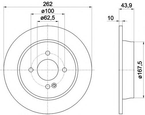 DPK18C Japan Parts Tarcza hamulcowa tylna