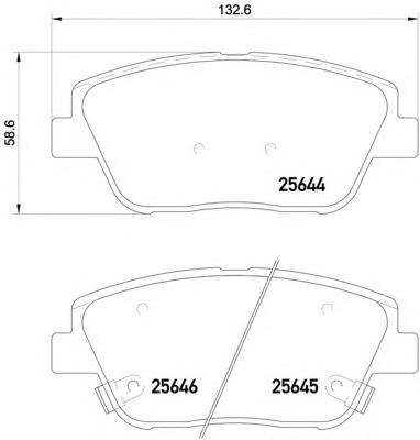 Klocki hamulcowe przednie tarczowe 581013QA10 Hyundai/Kia