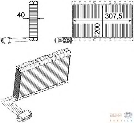 Parownik klimatyzacji DAF 45 