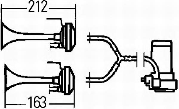 Sygnał dźwiękowy (klakson) Case 87705812