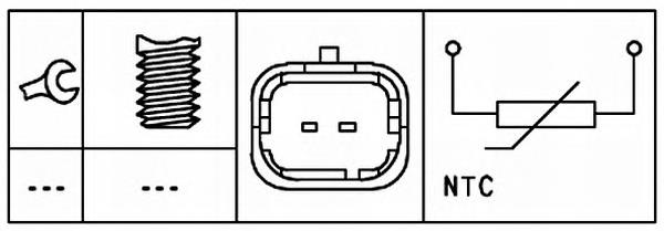 Czujnik temperatury płynu chłodzącego 55214055 Fiat/Alfa/Lancia