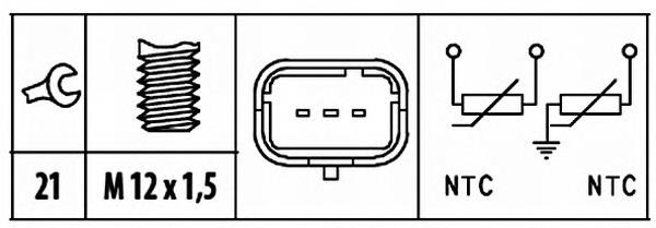 96368027 Peugeot/Citroen Czujnik temperatury płynu chłodzącego