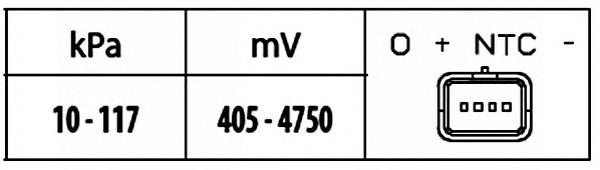 9804395480 Peugeot/Citroen Czujnik ciśnienia w kolektorze ssącym, MAP