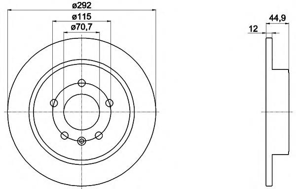 Tarcza hamulcowa tylna 23118061 General Motors