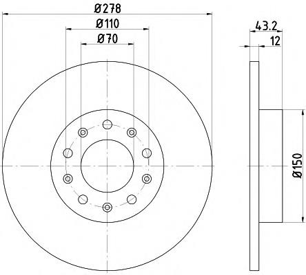 Tarcza hamulcowa tylna Fiat/Alfa/Lancia 51767378 cena, od 34,12 USD