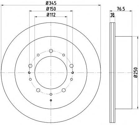 8DD355116331 HELLA tarcza hamulcowa tylna