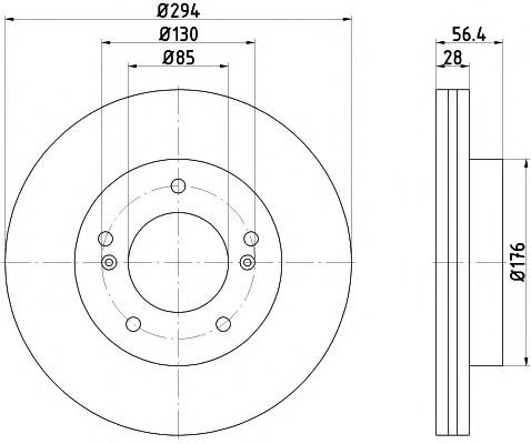 Tarcza hamulcowa przednia 4144109110 Ssang Yong