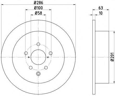 8DD 355 116-421 HELLA tarcza hamulcowa tylna