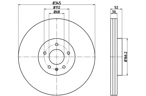 4G0615301Q VAG tarcza hamulcowa przednia