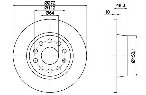 8DD355116971 HELLA tarcza hamulcowa tylna