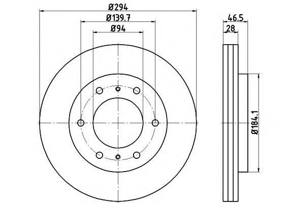 Tarcza hamulcowa przednia Mitsubishi 4615A147 cena, od 47,66 USD