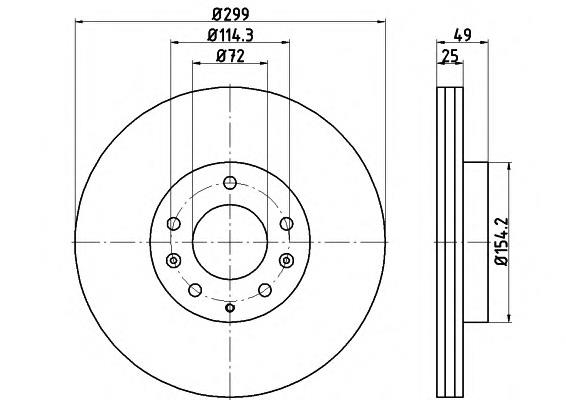 GP7Y3325XB Mazda Tarcza hamulcowa przednia