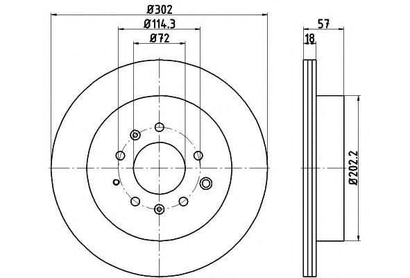 8DD355115-791 HELLA tarcza hamulcowa tylna