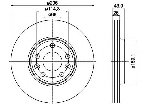 Tarcza hamulcowa przednia 8660001233 Renault (RVI)