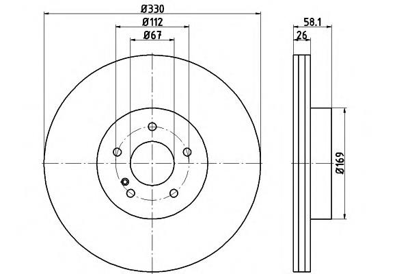 Tarcza hamulcowa tylna Mercedes 2304230812 cena, od 85,68 USD